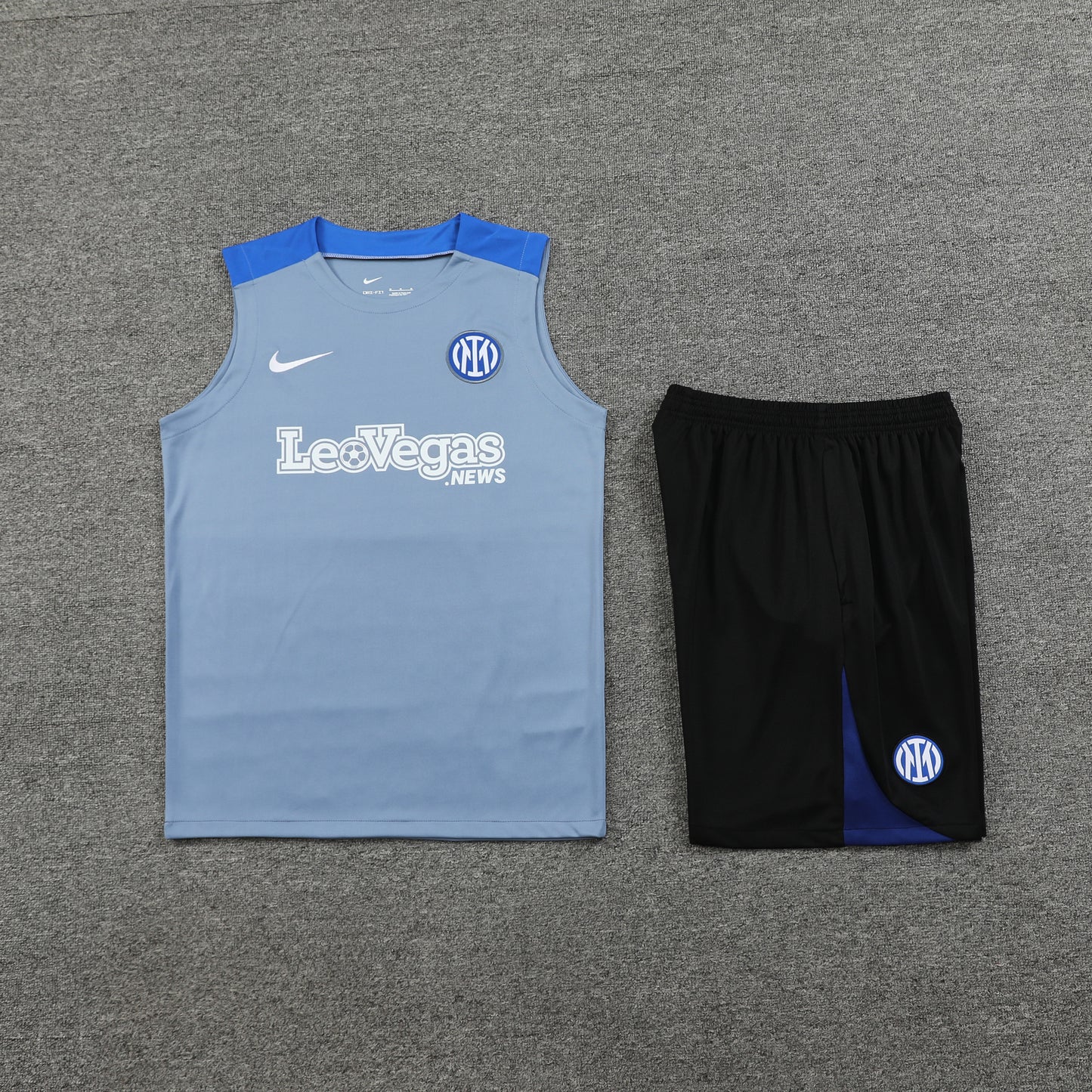 Inter Milan Vest Set-Grey and Black