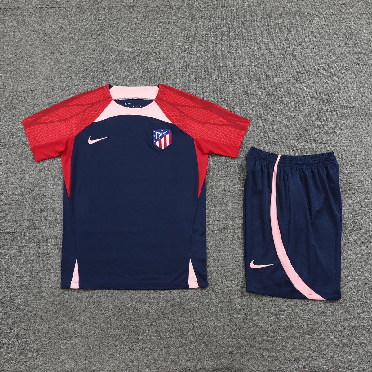 Atletico Madrid Shorts Set-Red and Navy Blue