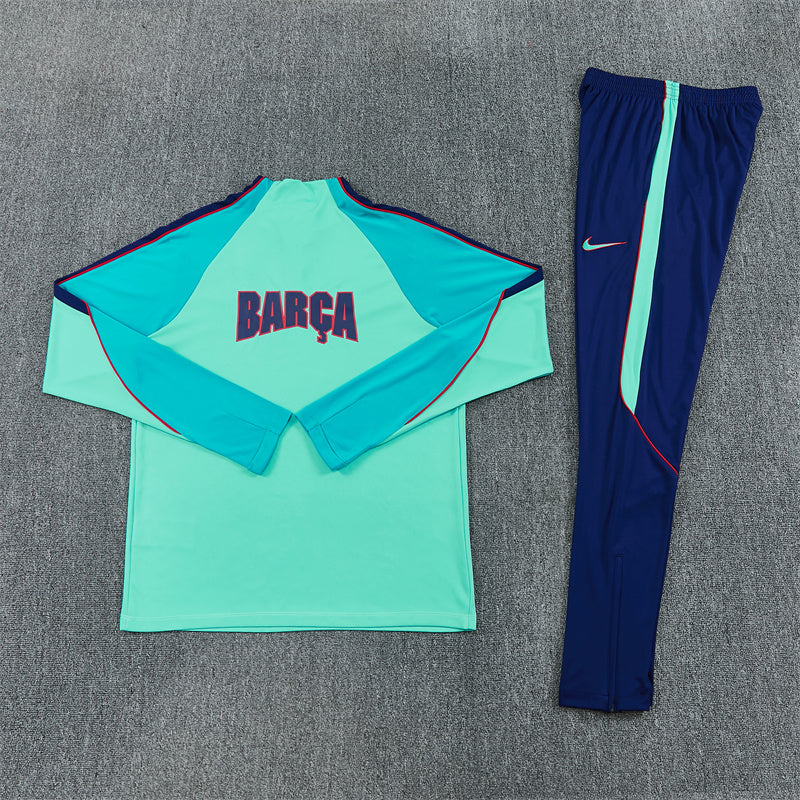 Barcelona Tracksuit-Light Blue and Dark Blue
