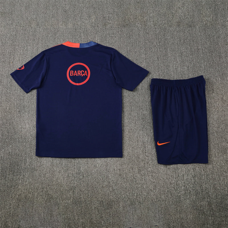 Barcelona Shorts Set-Navy Blue