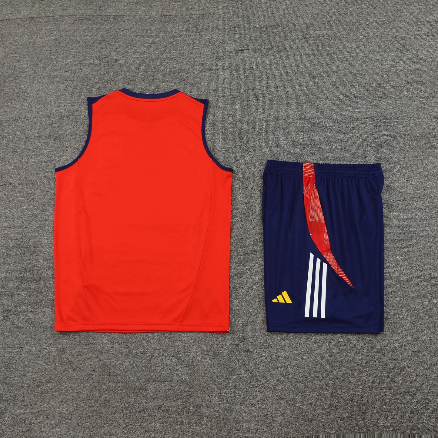 Spain Vest Set-Red and Navy Blue