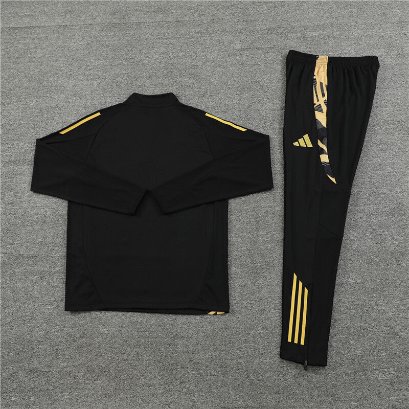 Real Madrid Tracksuit-Black and Golden
