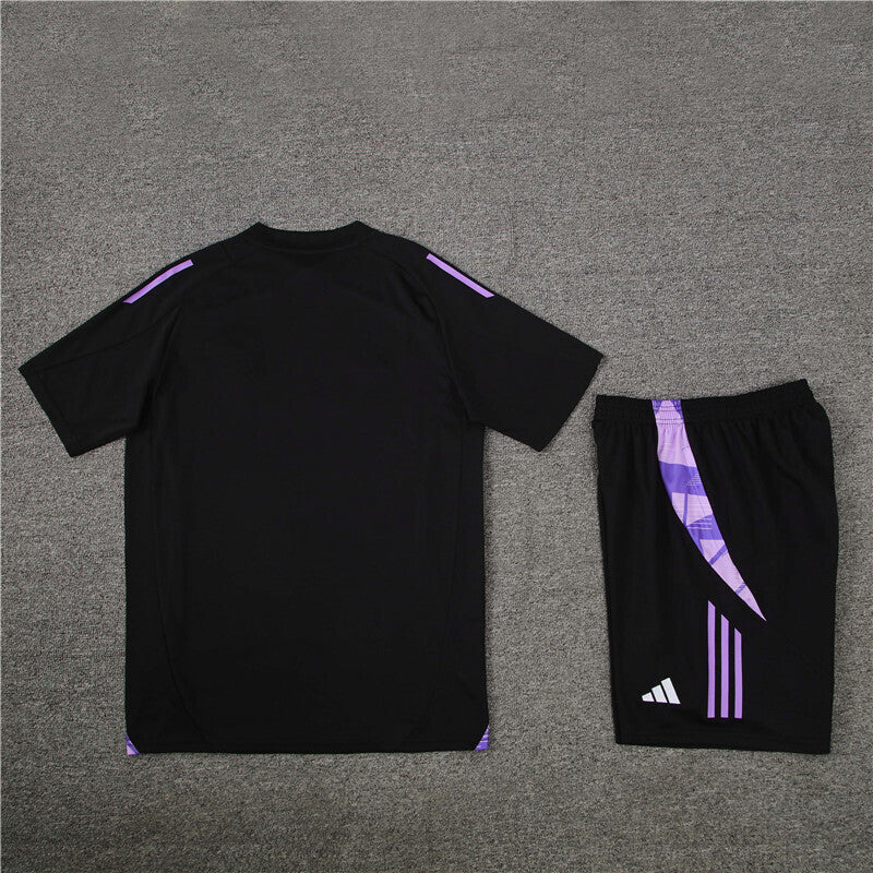 Germany Shorts Set-Black and Purple