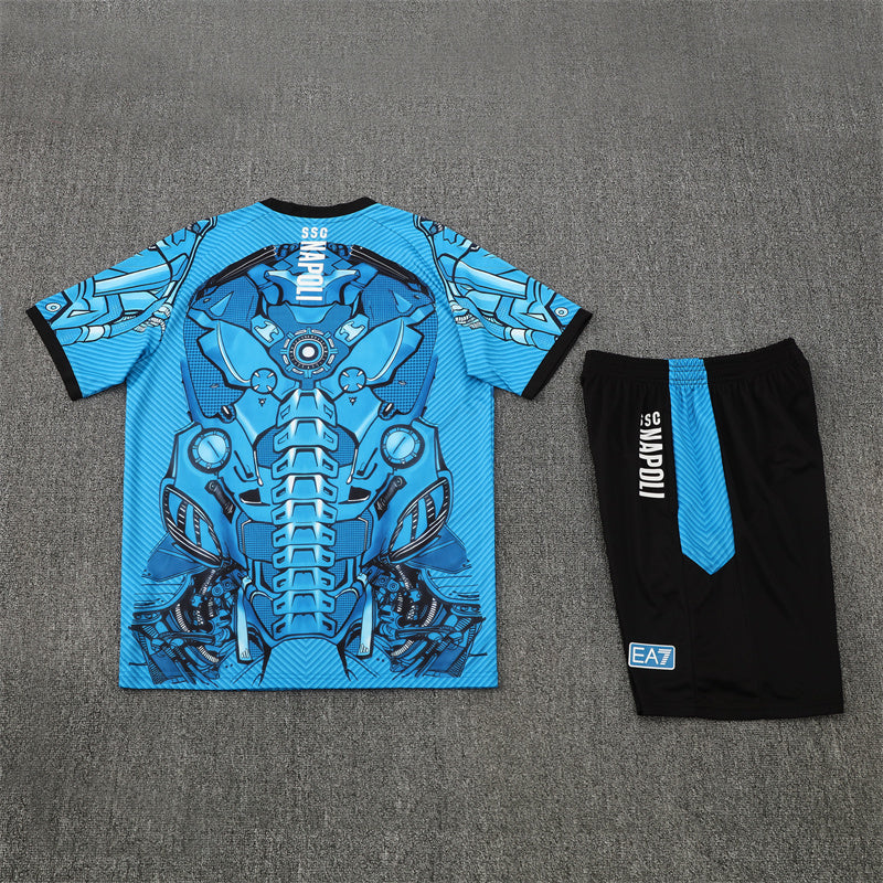 Napoli Shorts Set-Blue and Black