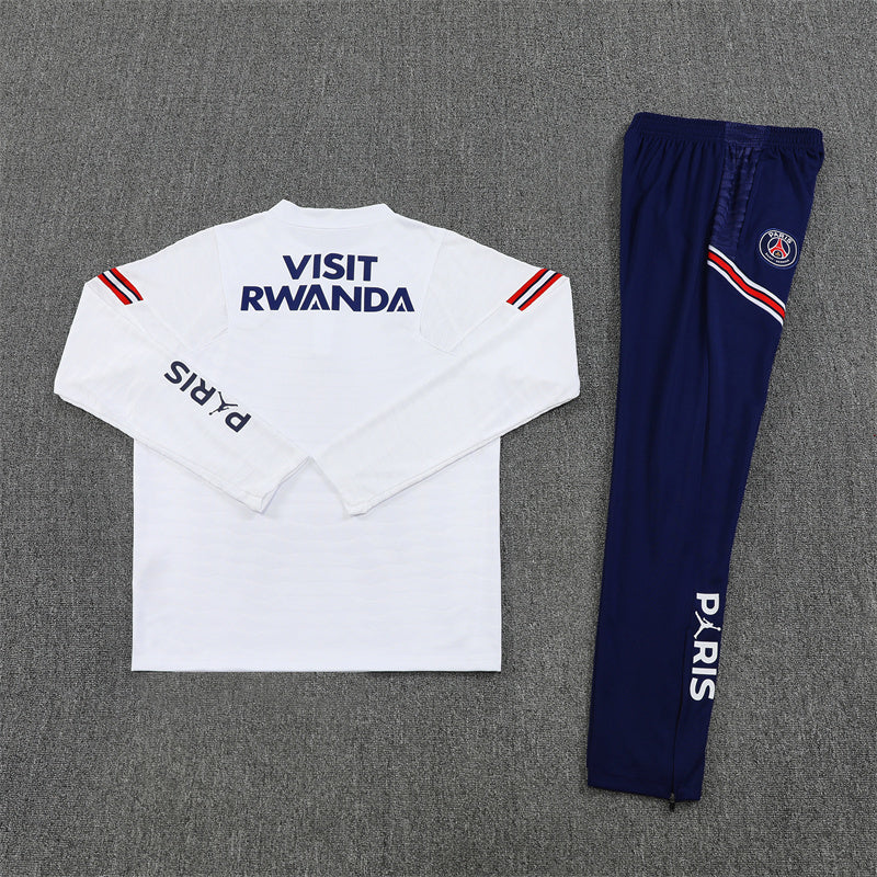 PSG Tracksuit-White and Dark Blue