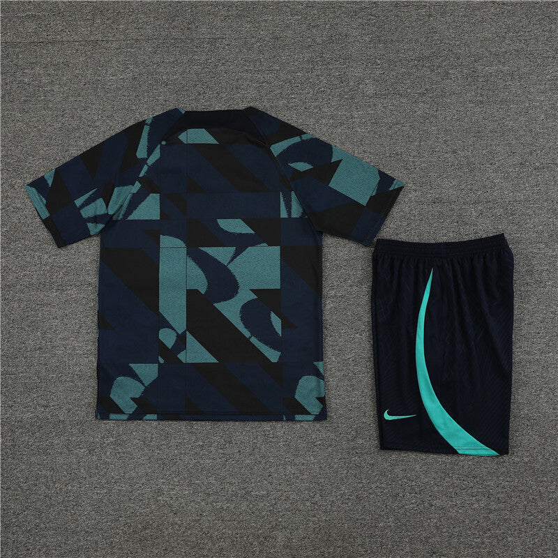 Barcelona Shorts Set-Green and Black