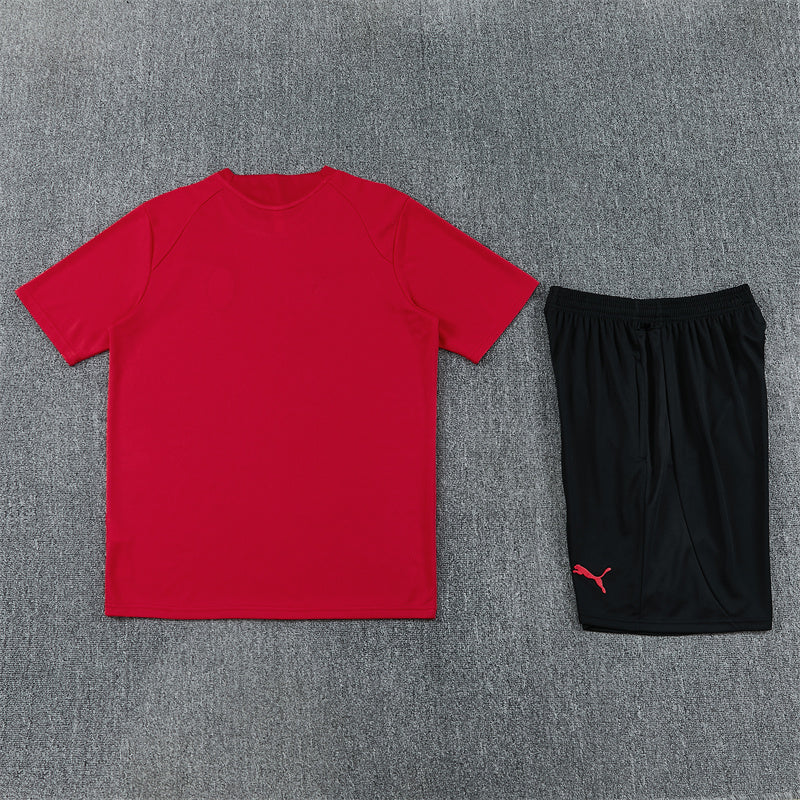 Ac Milan Shorts Set-Red and Black