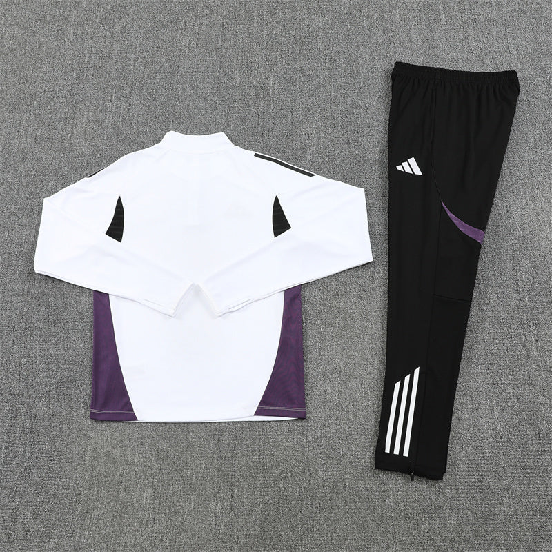 Manchester United Tracksuit-White and Black