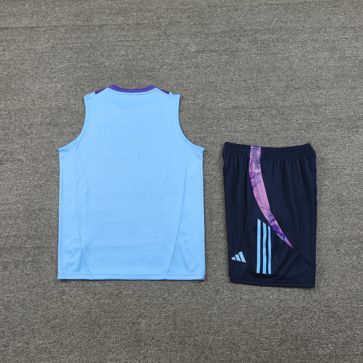 Argentina Vest Set-Blue and Navy Blue