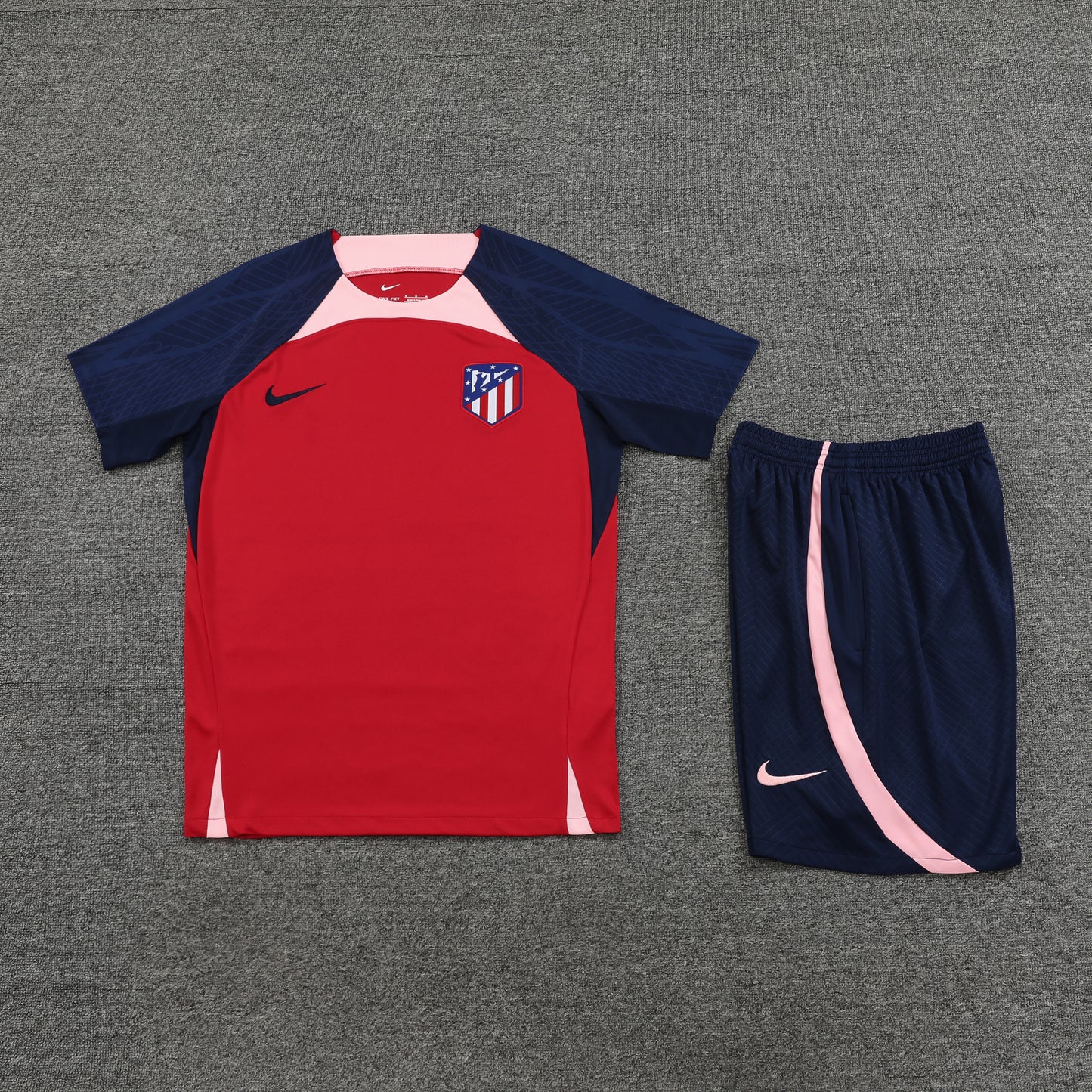 Atletico Madrid Shorts Set-Red and Navy Blue