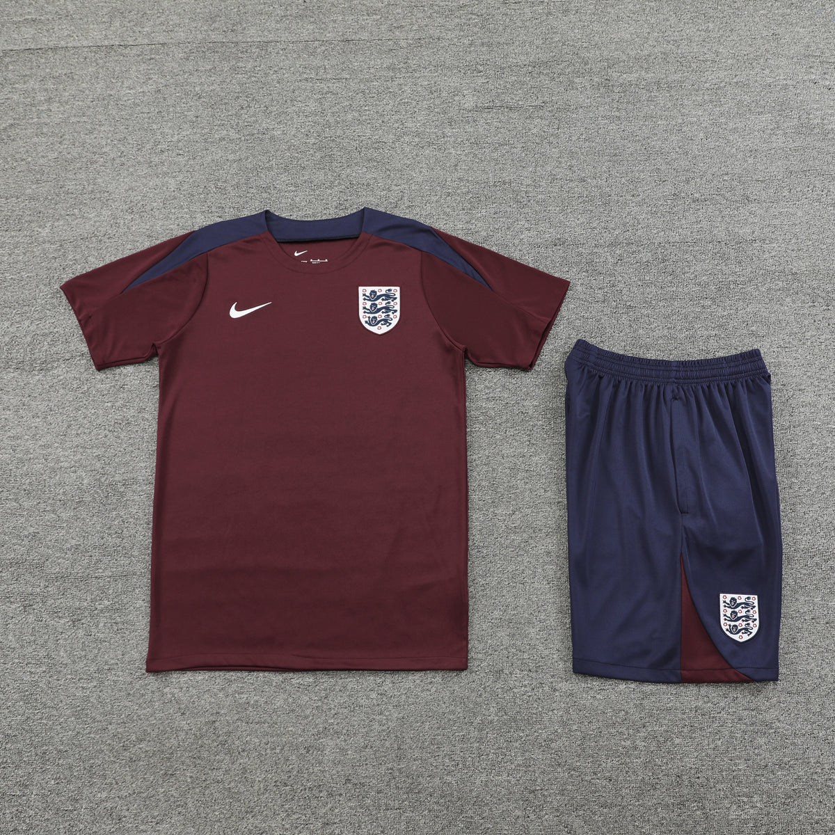 England Shorts Set-Brown and Navy Blue