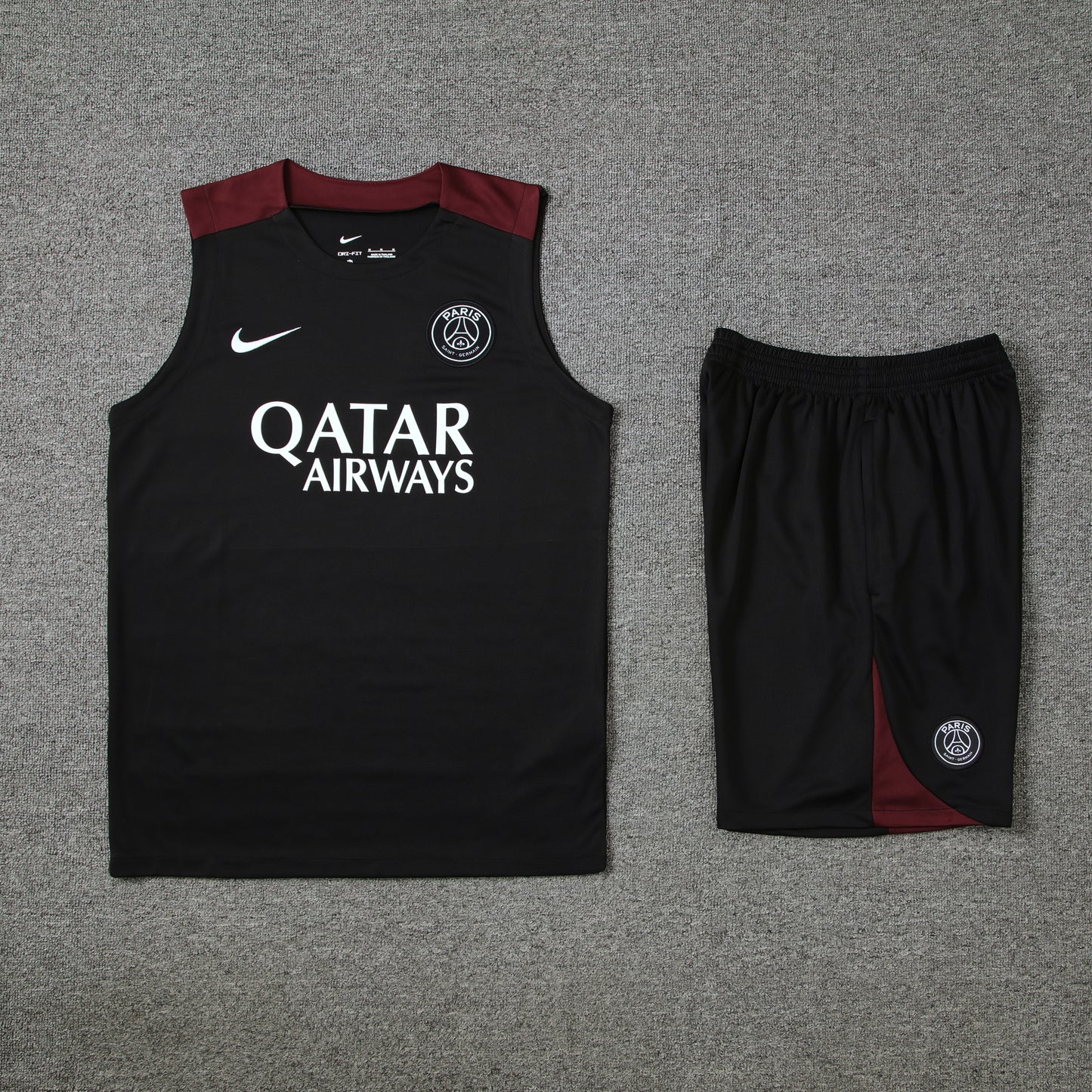 Barcelona Vest Set-Black and Brown