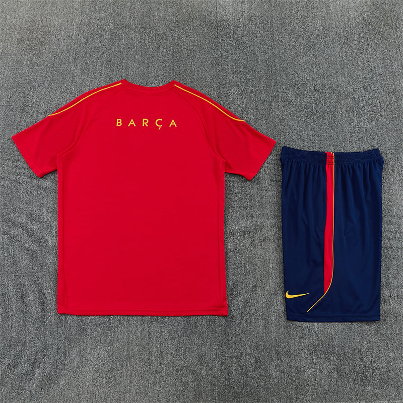 Barcelona Shorts Set-Red and Navy Blue