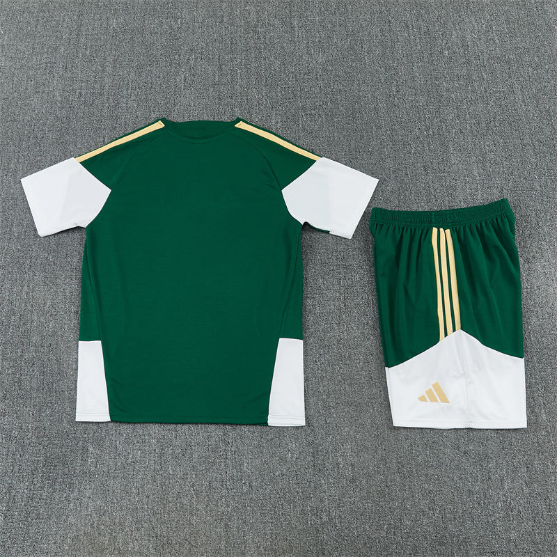 Italy Shorts Set-Dark Green and White