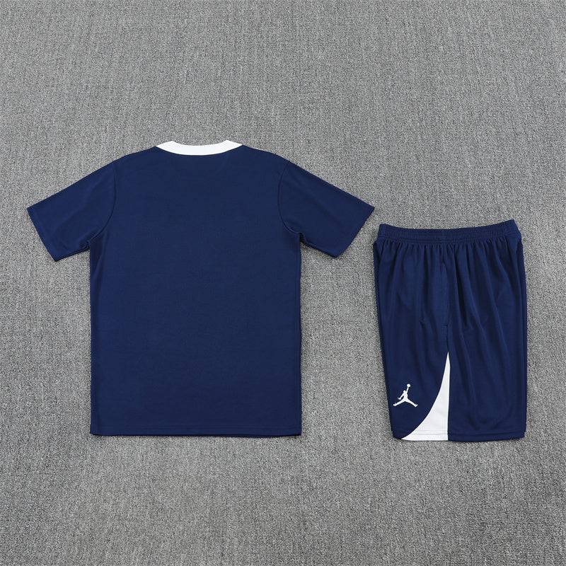 PSG Shorts Set-Navy Blue and White