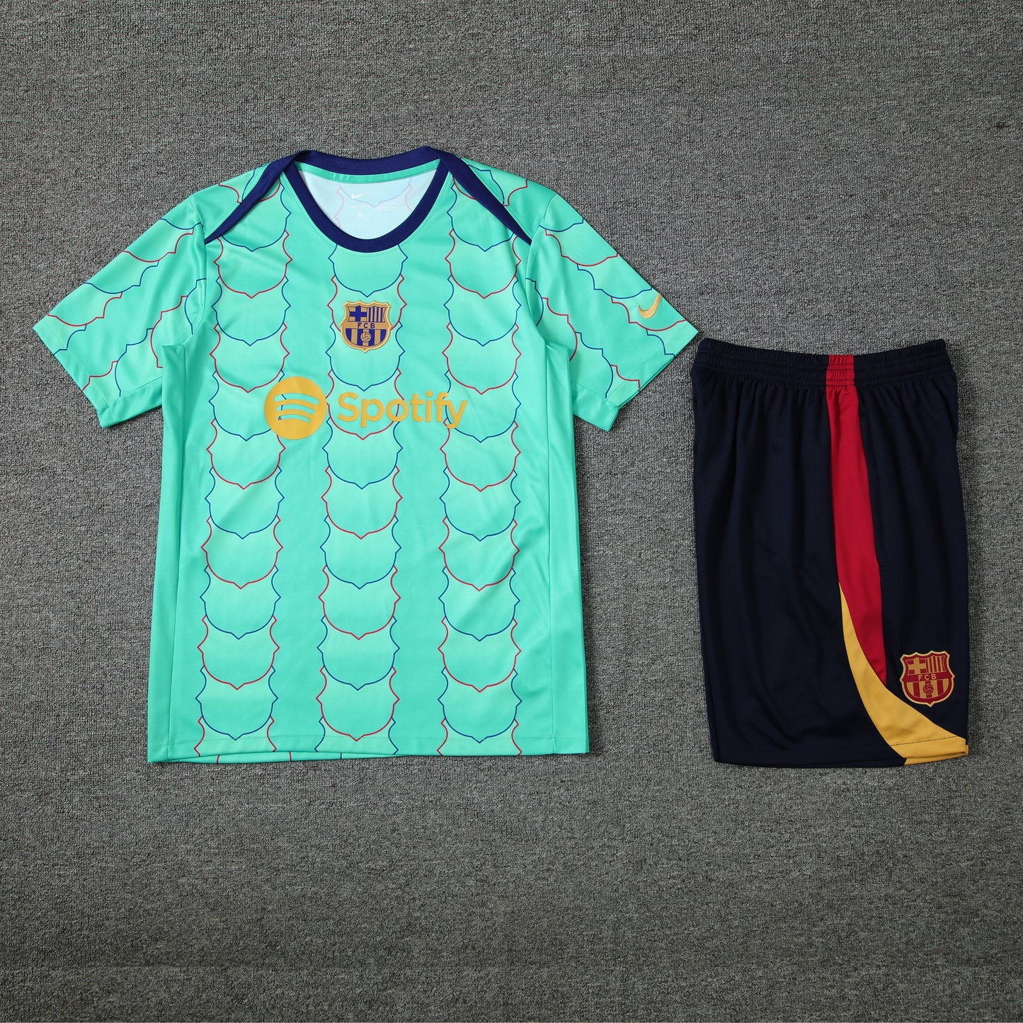 Barcelona Shorts Set-Green and Black