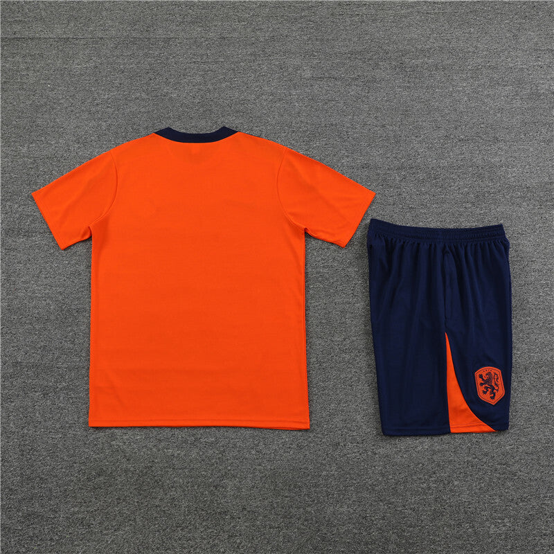 Netherlands Shorts Set-Orange and Navy Blue