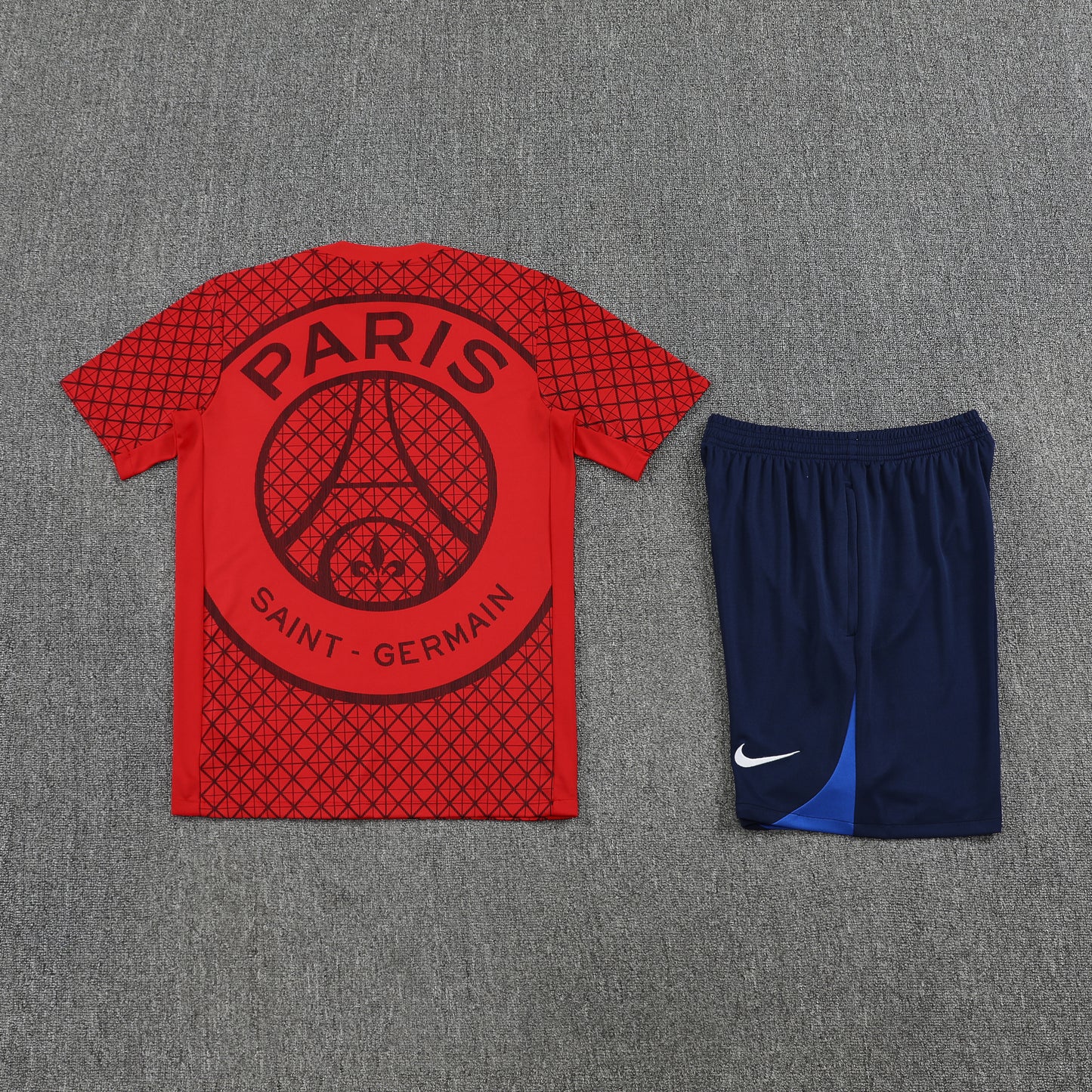 PSG Shorts Set-Red and Dark Blue