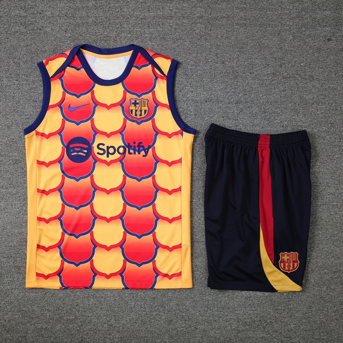 Barcelona Vest Set-Red, Orange and Black
