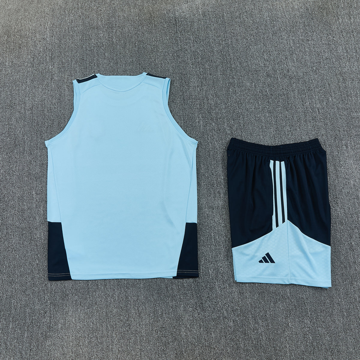 Argentina Vest Set-Blue and Navy Blue