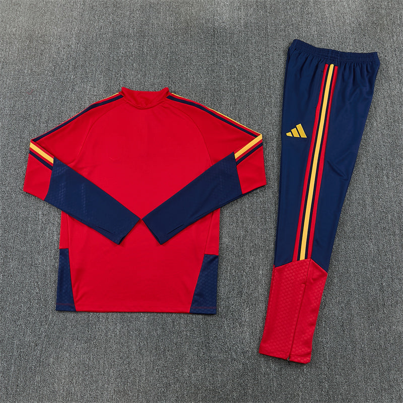 Spain Tracksuit-Red and Navy Blue