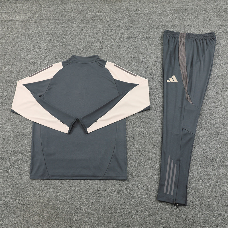 Real Madrid Tracksuit-Grey and Cream