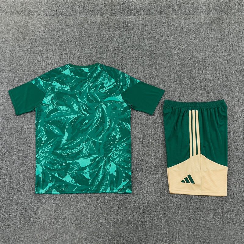 Real Madrid Shorts Set- Dark Green and Cream