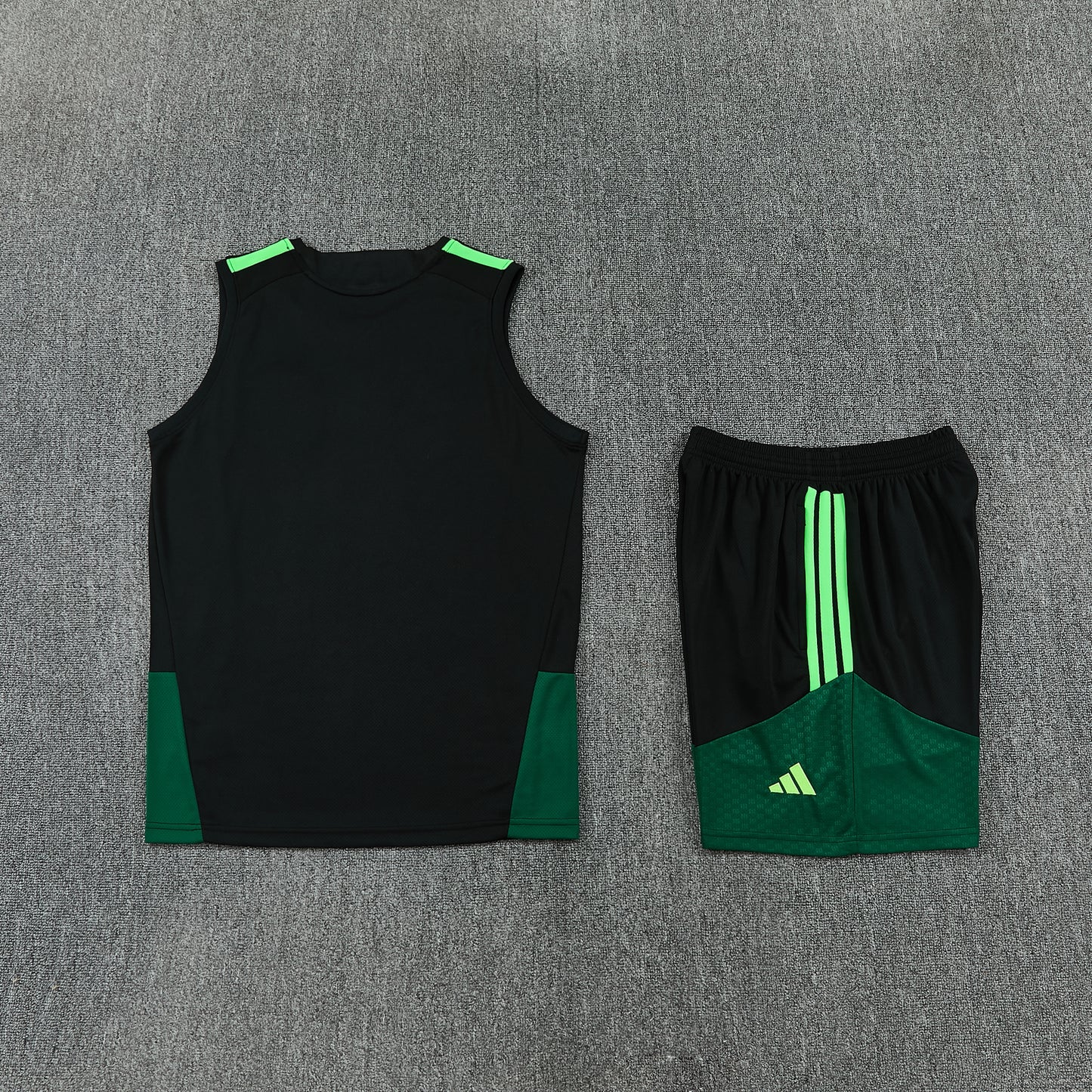 Mexico Vest Set-Black and Dark Green