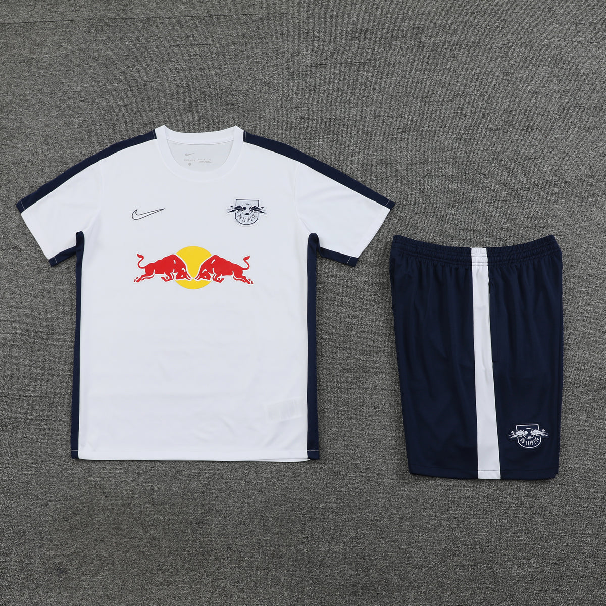 RB Leipzig Shorts Set-White and Navy Blue