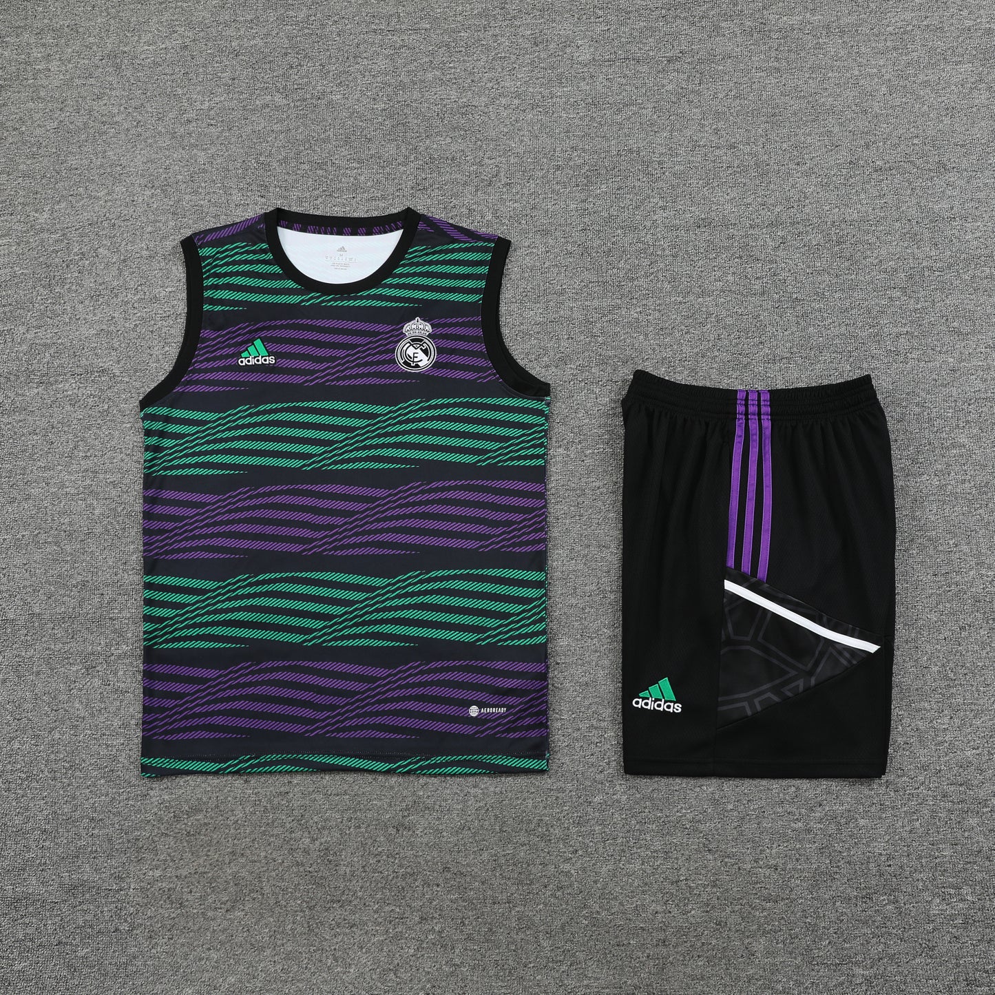 Real Madrid Vest Set-Green, Purple and Black