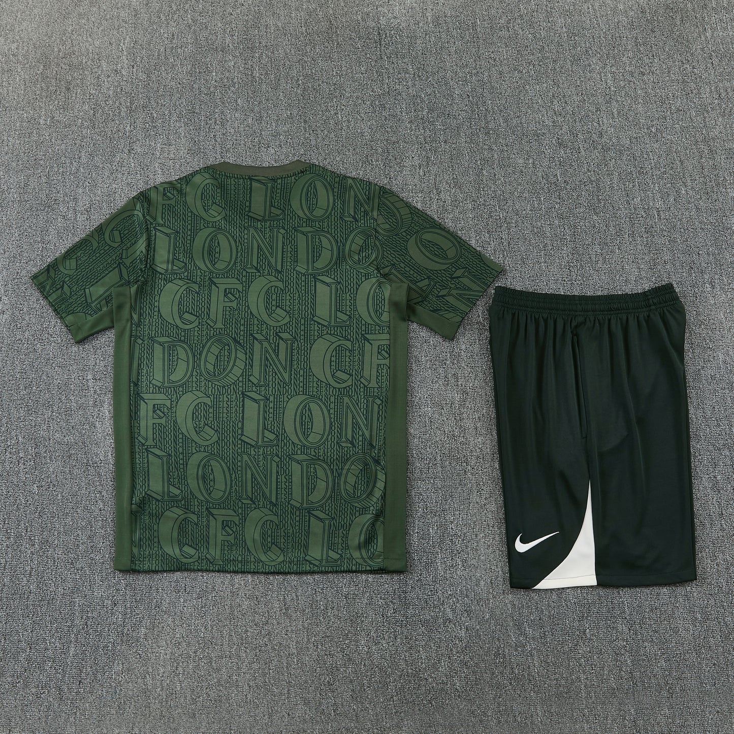 Chelsea Shorts Set-Dark Green and Black