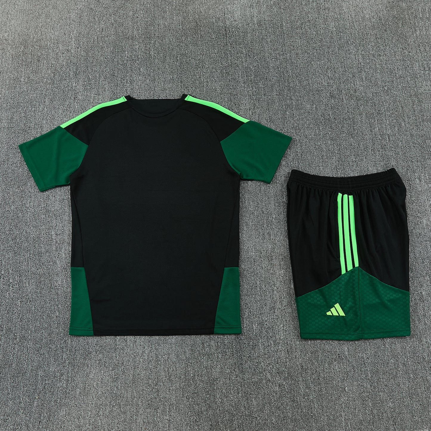 Mexico Shorts Set-Black and Dark Green