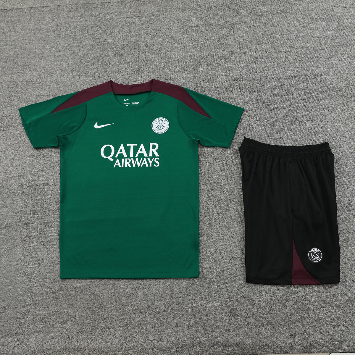 PSG Shorts Set-Dark Green and Black