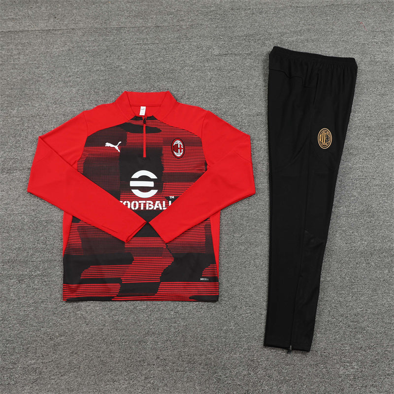 AC Milan Tracksuit-Red and Black
