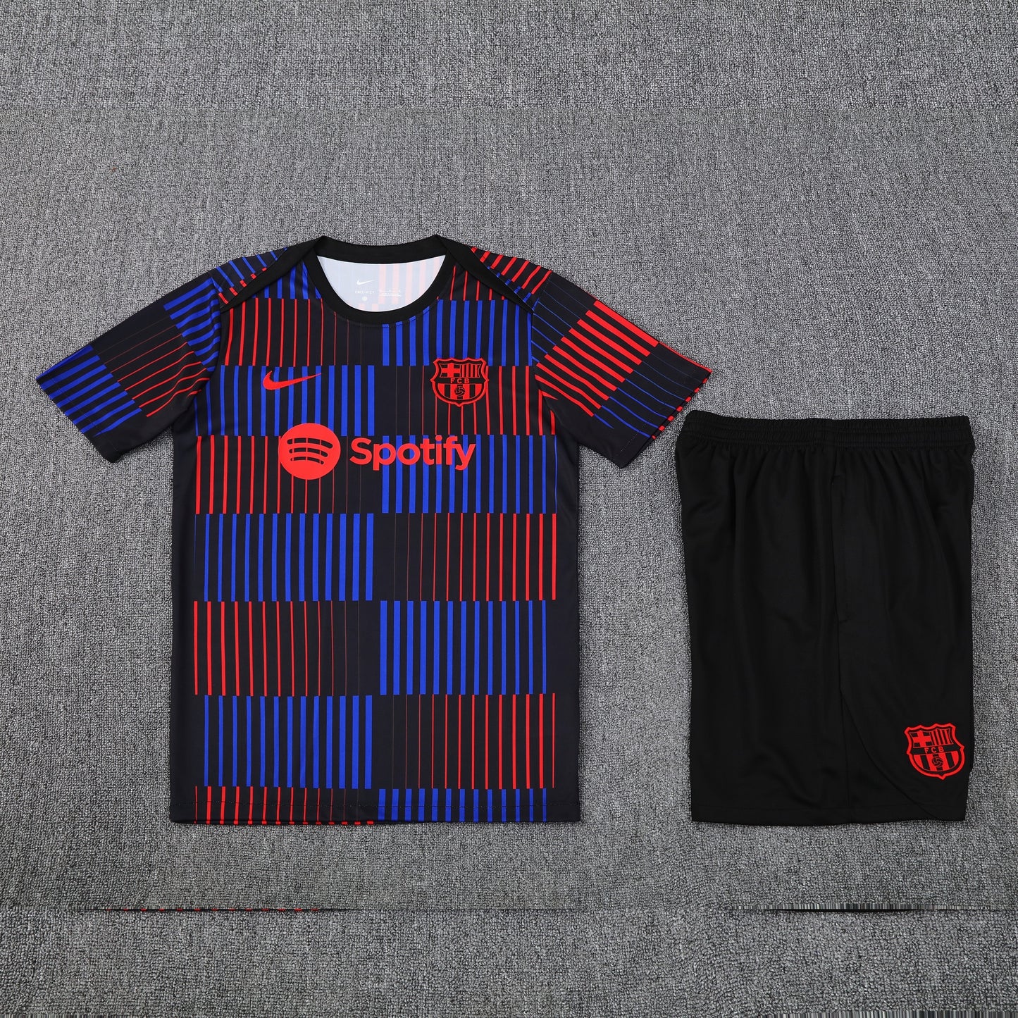 Barcelona Shorts Set-Red, Blue and Black