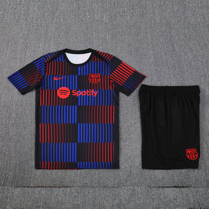 Barcelona Shorts Set-Red, Blue and Black