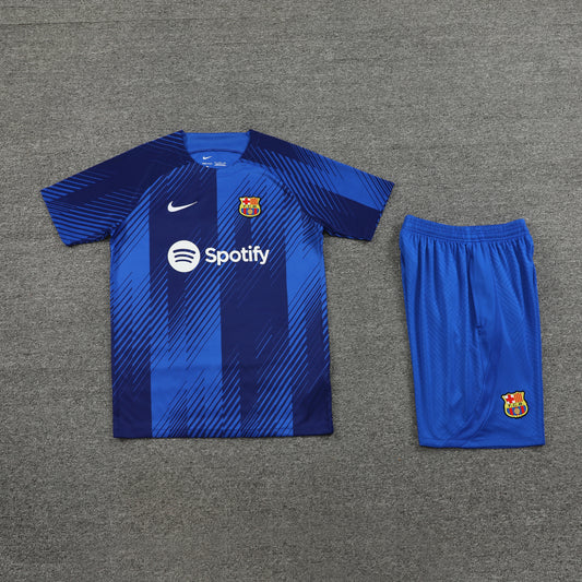 Barcelona Shorts Set-Blue and Dark Blue
