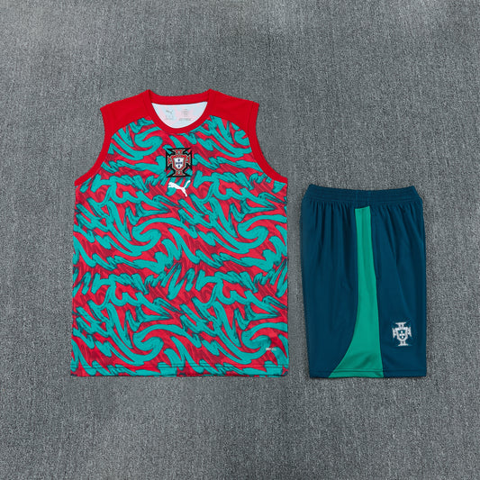 Portugal Vest Set-Red, Green and Navy Blue