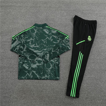Real Madrid Tracksuit-Dark Green and Black