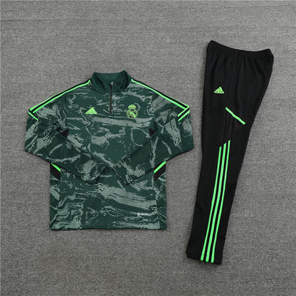 Real Madrid Tracksuit-Dark Green and Black