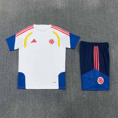 Columbia Shorts Set-White and Navy Blue