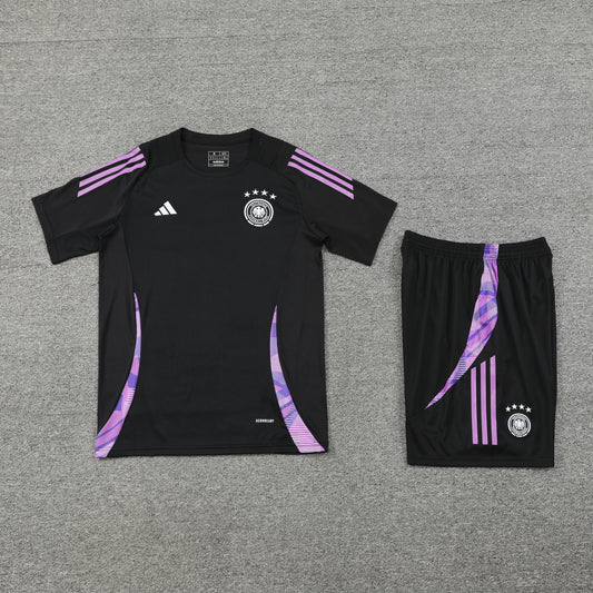 Germany Shorts Set-Black and Purple