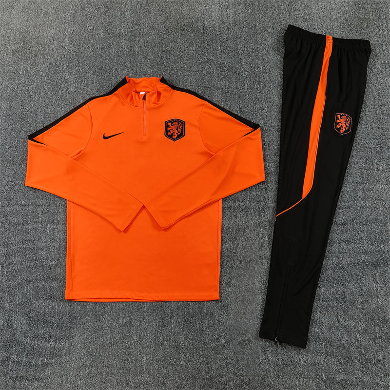 Netherlands Tracksuit-Orange and Black