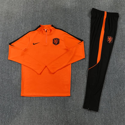 Netherlands Tracksuit-Orange and Black