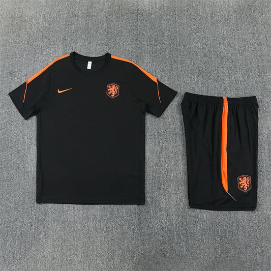 Netherlands Shorts Set-Black