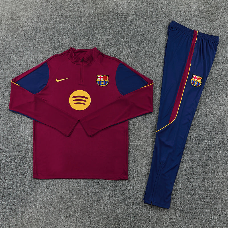 Barcelona Tracksuit-Maroon and Navy Blue
