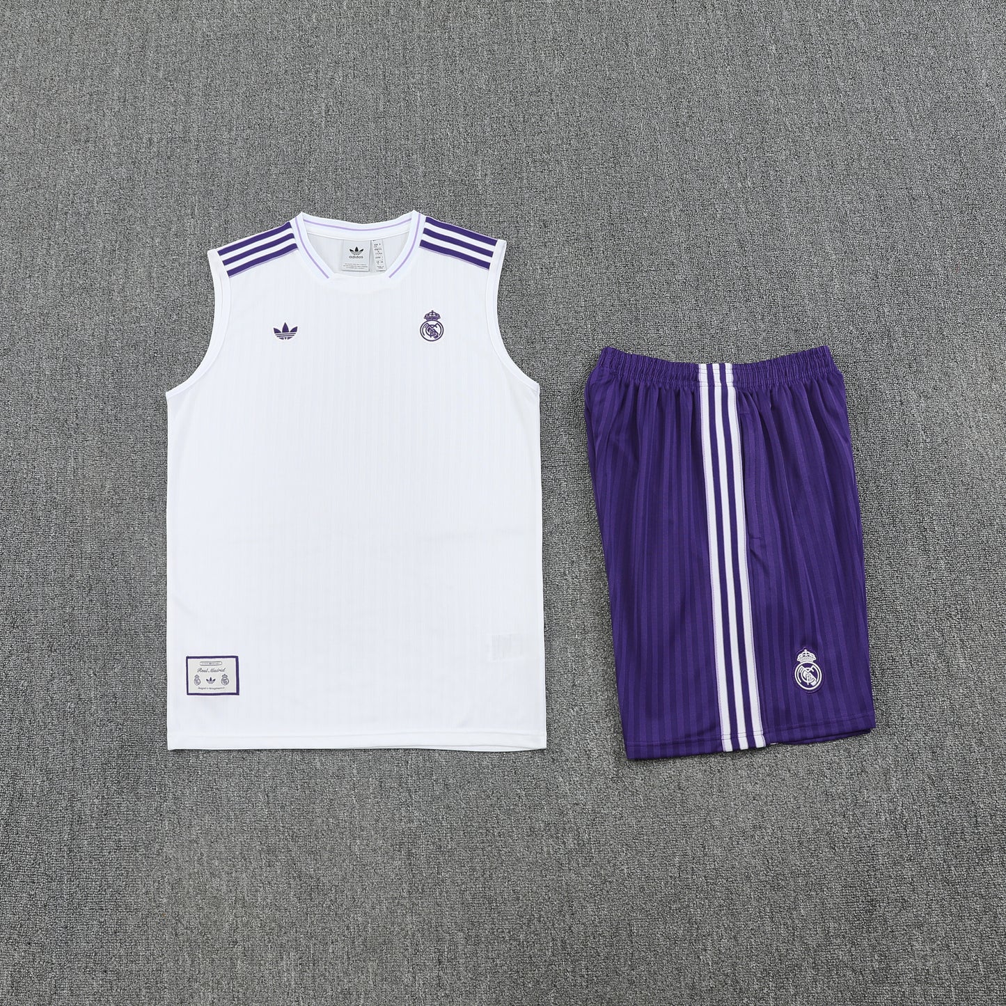 Real Madrid Vest Set-White and Purple