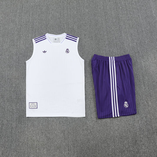 Real Madrid Vest Set-White and Purple