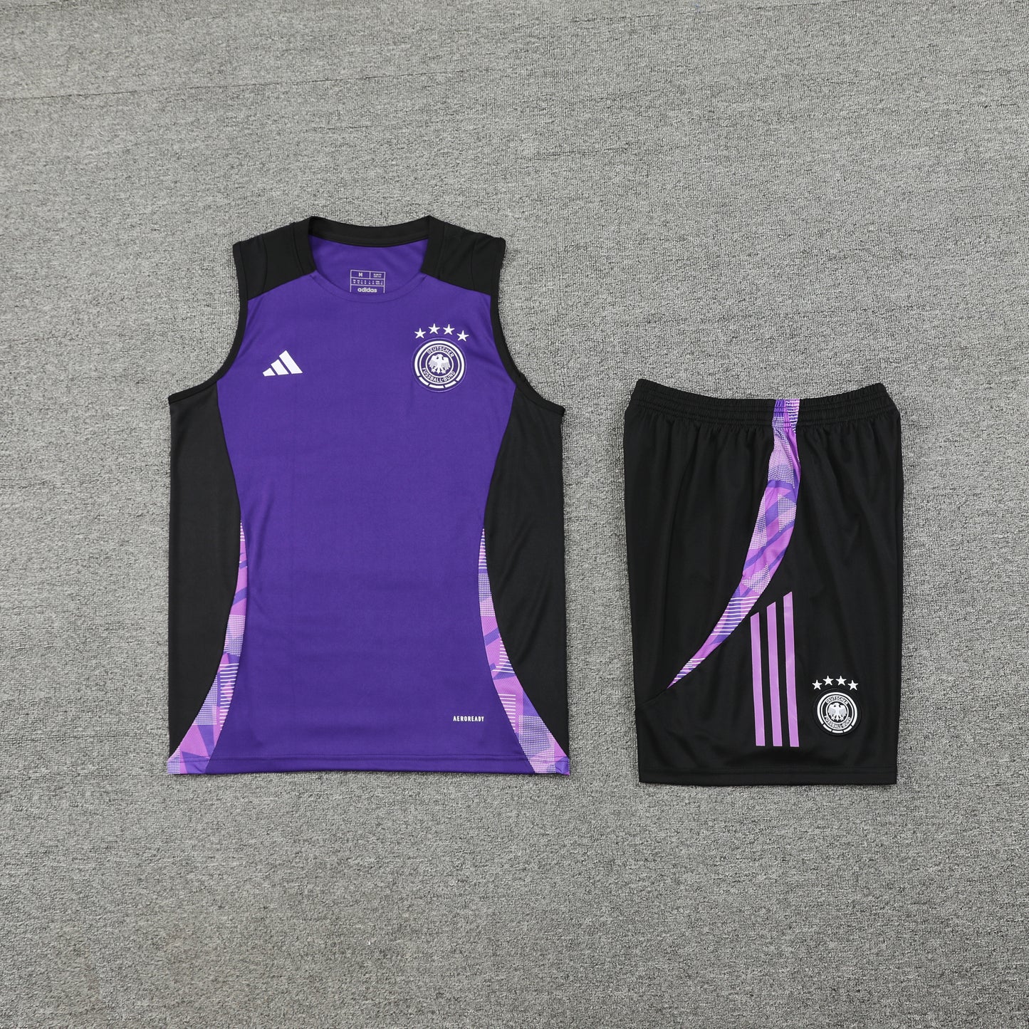 Germany Vest Set-Purple and Black
