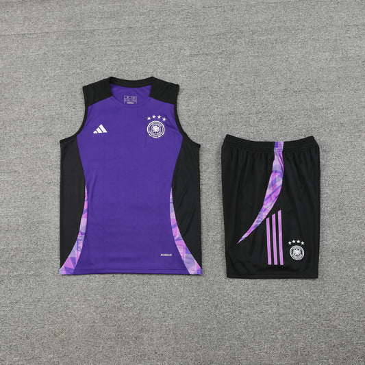 Germany Vest Set-Purple and Black